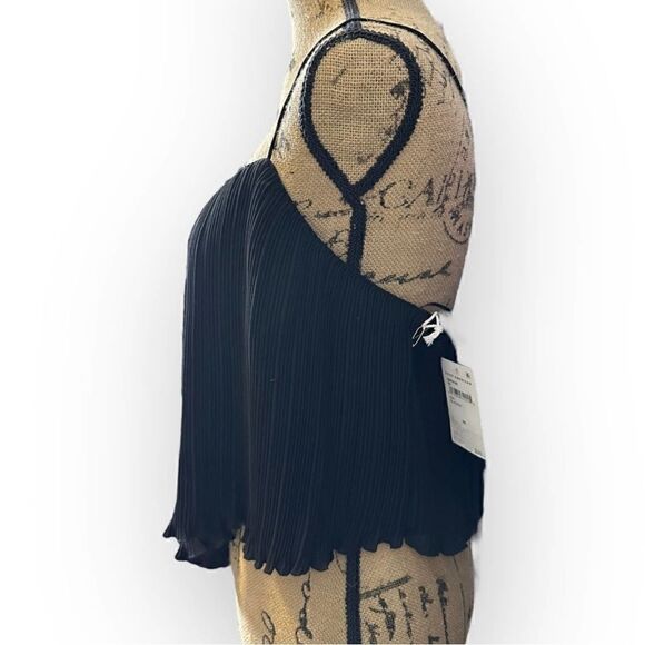 Good American NWT Plissé Crop Top in Black Size XXL - Picture 7 of 11